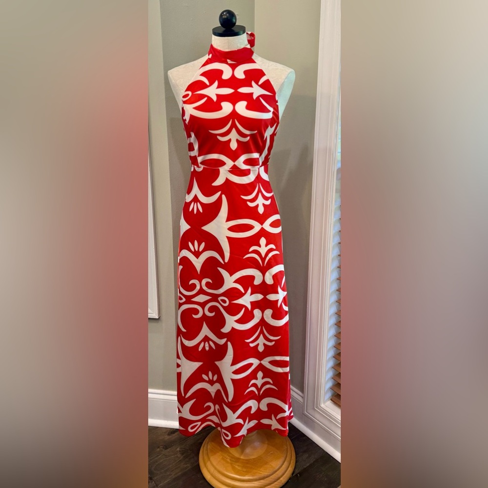 NWOT | Joie Red and White Print Maxi Dress | Size XS |